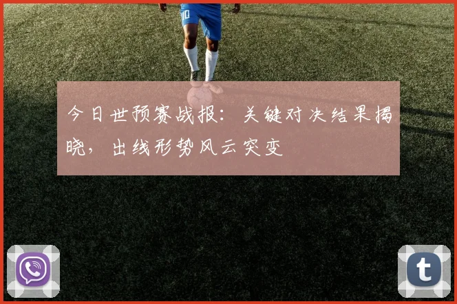 今日世预赛战报:关键对决结果揭晓,出线形势风云突变
